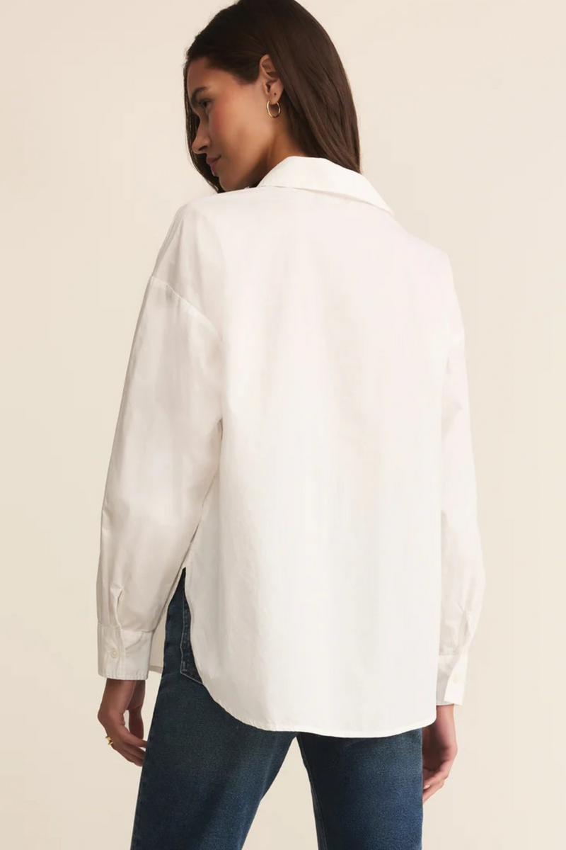 Antique White Elevated Poplin Shirt Shirt