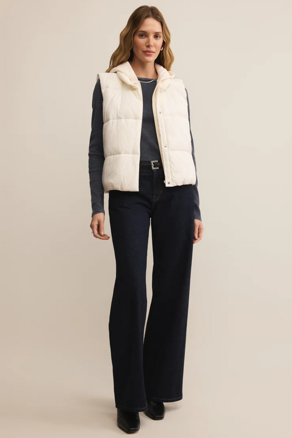 Light Gray Essential Puffer Vest Puffer Vest