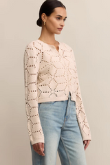 Light Gray Rosalyn Sweater Cardigan Cardigan