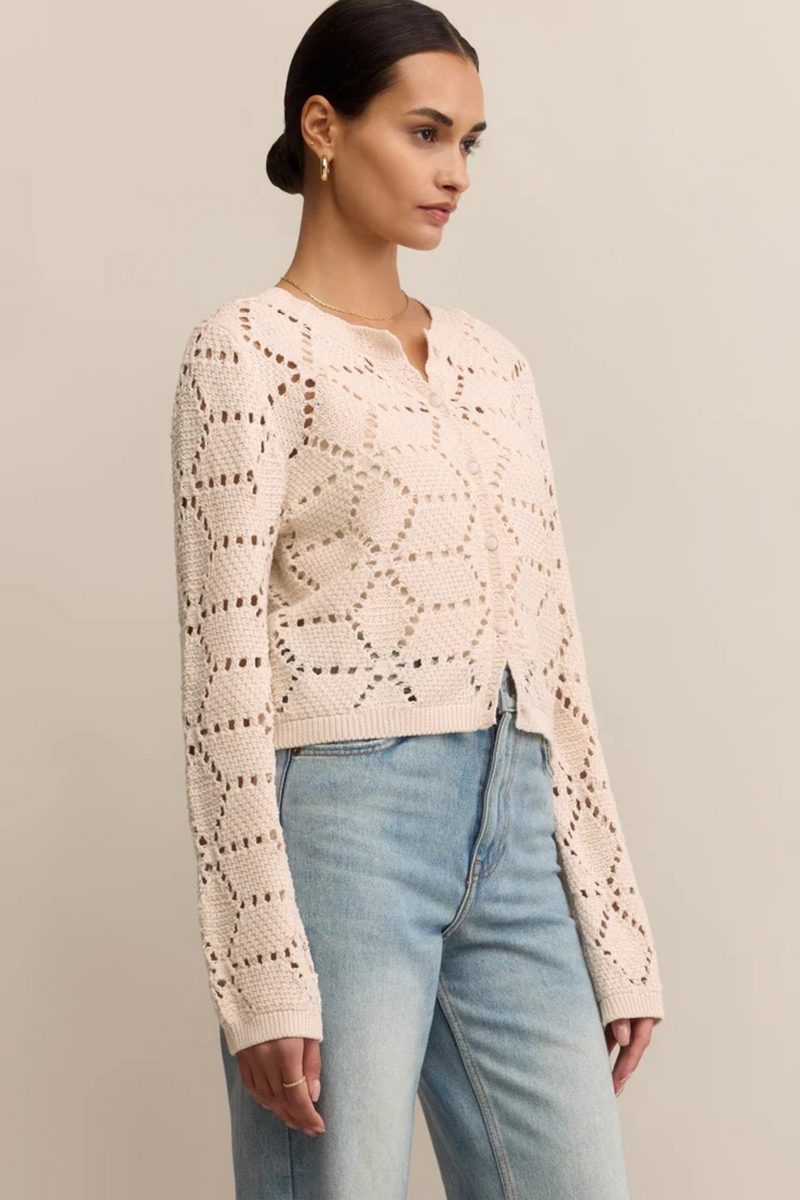 Light Gray Rosalyn Sweater Cardigan Cardigan
