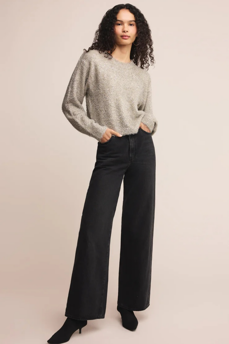 Light Gray Tinseltown Boyfriend Sweater Sweater