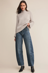 Light Gray Emerge Mock Neck Sweater Sweater