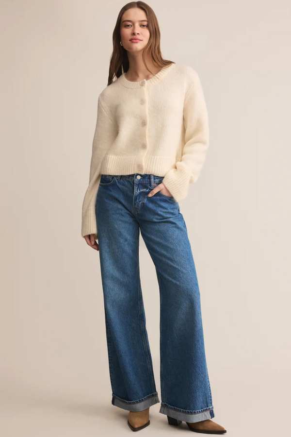 Light Gray Breen Crop Cardigan Cardigan