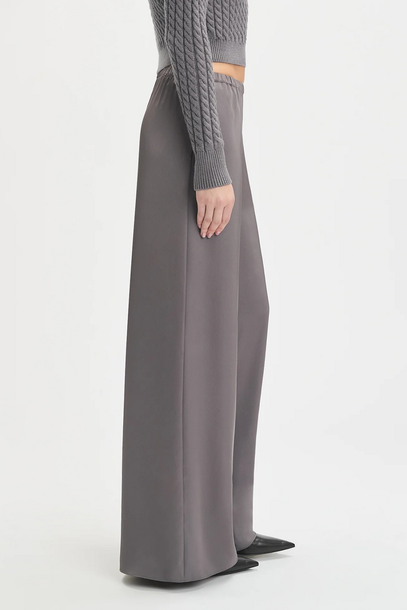 Dim Gray The Effortless Wide Leg Pant Pant