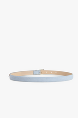White Smoke The Dottie Belt in Soft Blue/Polished Belt