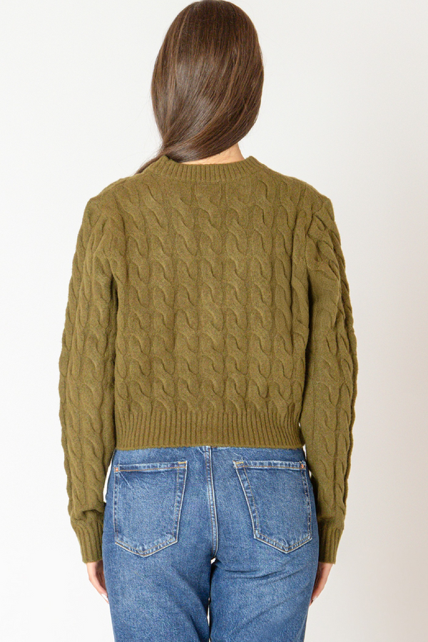 Beige Heartland Cable Knit Cardigan Cardigan
