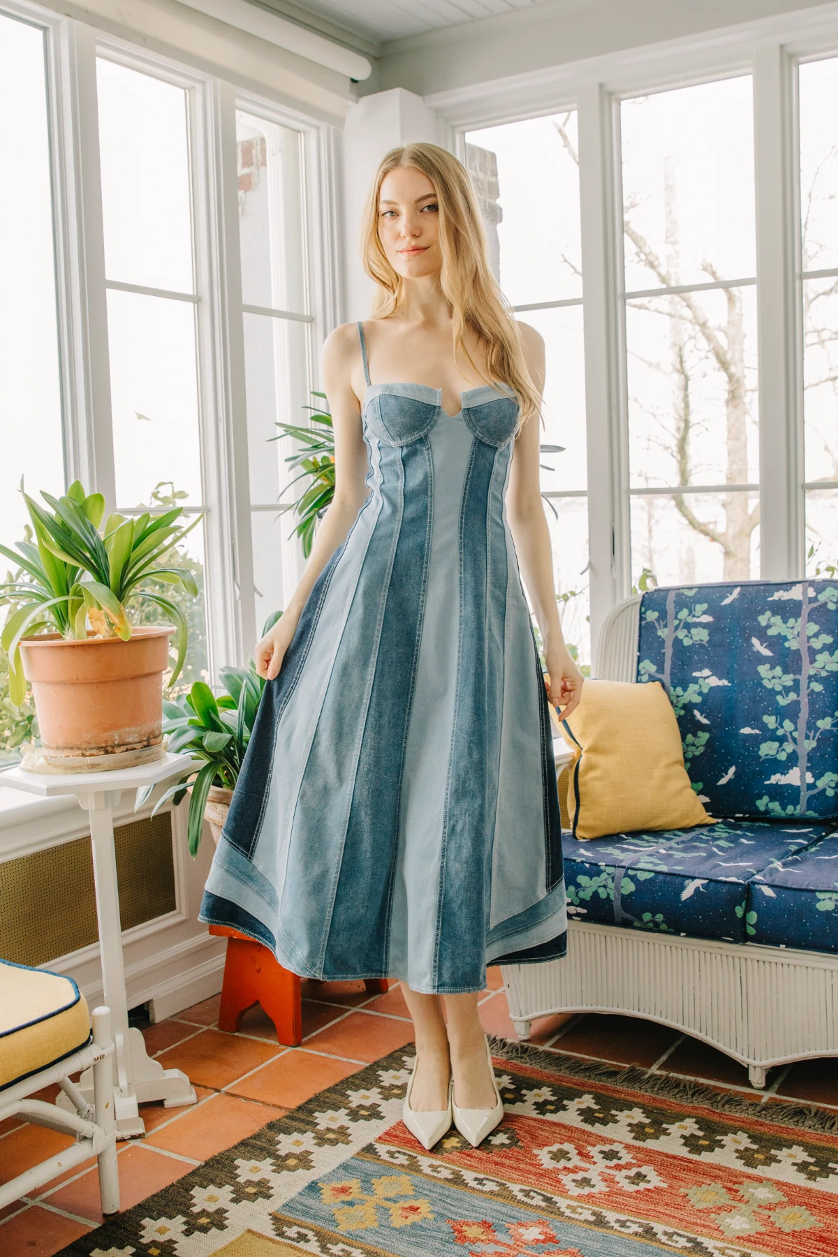 Mackenzie Paneled Denim Dress – Two Cumberland