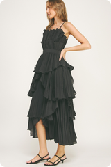 Lavender Layered Love Pleated Maxi Dress Maxi Dress