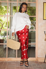 Mulberry Polka Dot Slip Dress