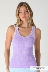 Light Gray Jesse Vintage Lace Tank Tank