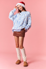 Light Pink MERRY 3D Yarn Detail Sweater Sweater