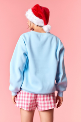 Thistle Holly Jolly Embroidered Fleece Sweatshirt Sweatshirt
