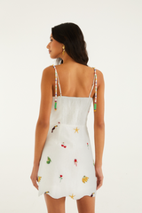Antique White Cool Day Relaxed Off White Sleeveless Mini Dress Mini Dress