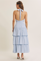Antique White Endless Ruffle Tiered Maxi Dress Maxi Dress