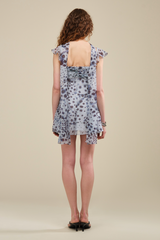 Gray Reverie Printed Mini Dress in Pearl Ray Mini Dress