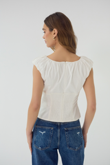 Light Gray Aiko Top Top