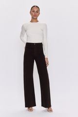 Lavender Penny High Rise Wide Jean | Mocha Jeans