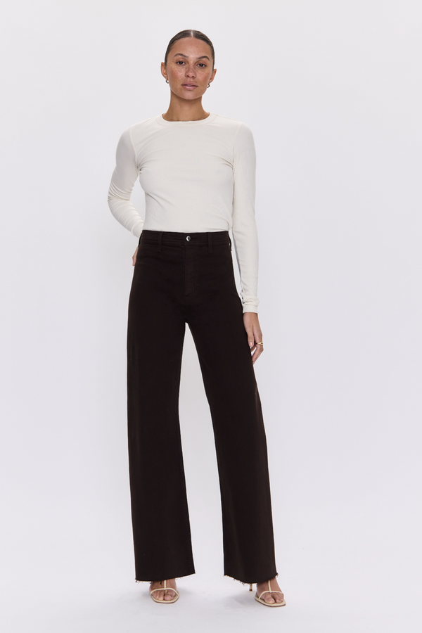 Lavender Penny High Rise Wide Jean | Mocha Jeans