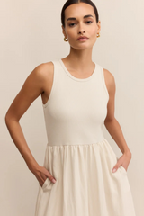 Light Gray Charlotte Rib Midi Dress Maxi Dress