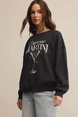Dark Slate Gray Oversized Espresso Martini Sweatshirt Sweatshirt