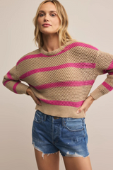 Gray Broadbeach Striped Sweater Sweater