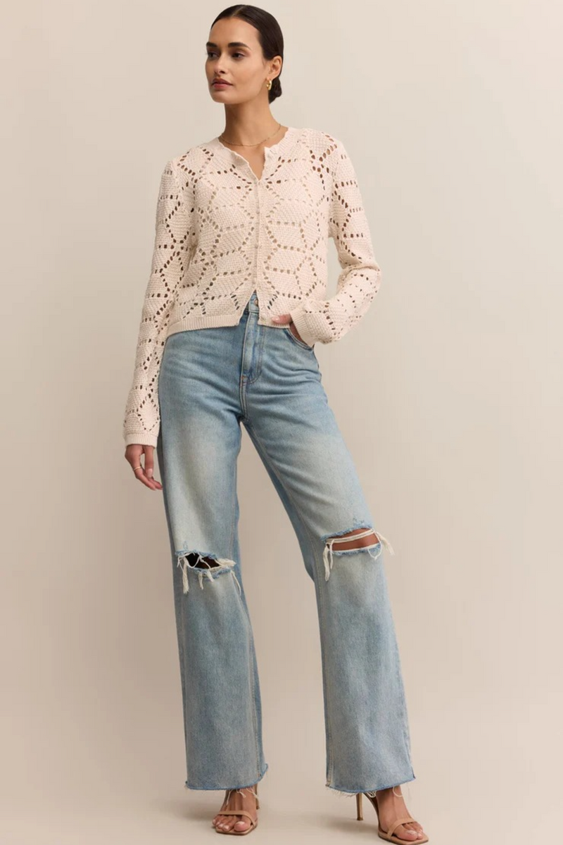 Gray Rosalyn Sweater Cardigan Cardigan