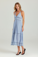 Light Gray Haven Dress Midi Dress