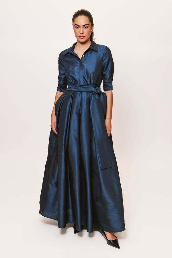 Dark Slate Gray Jordana Shirt Maxi Dress Maxi Dress