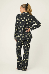Dark Slate Gray Merrier With A Martini 3-Piece Flannel PJ Set Pajamas