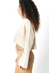 Dark Olive Green Betty Cropped Sweater Sweater