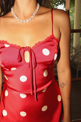 Mulberry Polka Dot Slip Dress