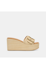 Lavender Jilian Wedges | Lt Natural Raffia Wedges