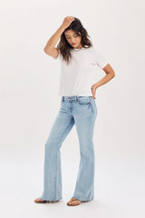 Lavender Lowkey Low Rise Flare | Wanted Jeans