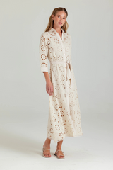Gray Linen Laurel Dress Maxi Dress