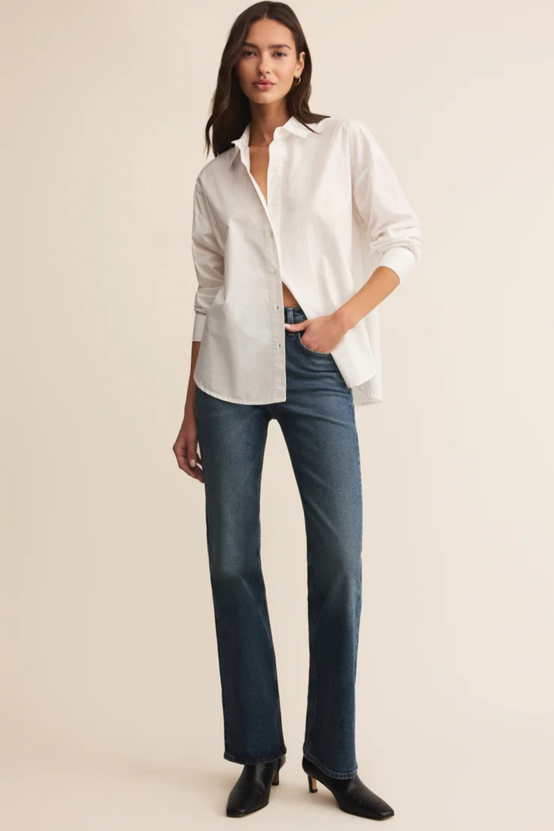 Light Gray Elevated Poplin Shirt Shirt