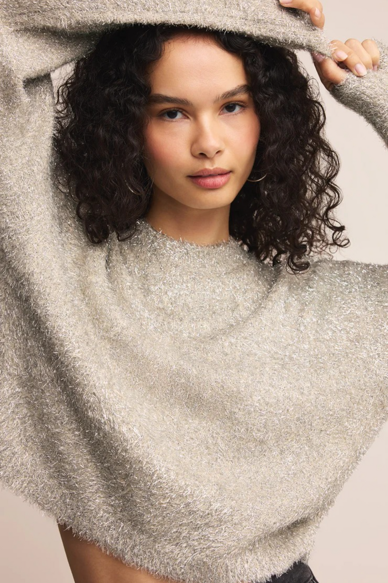 Gray Tinseltown Boyfriend Sweater Sweater