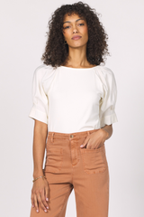 Misty Rose Kera Mixed Media Top Top