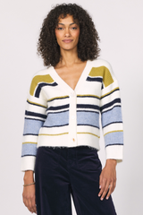 Dark Slate Gray Sasha Cardigan Sweater in Golden Horizon Sweater