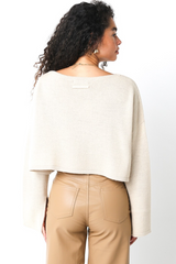 Antique White Betty Cropped Sweater Sweater