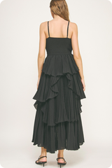 Lavender Layered Love Pleated Maxi Dress Maxi Dress
