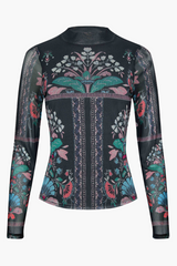 White Smoke Marta Top in Twilight Bloom Top