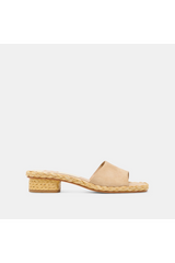 Lavender Dixi Sandals | Camel Suede Shoe
