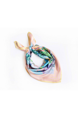 White Smoke Charleston Pop Scarf | Bright Artist Collaboration Scarf