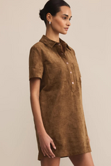 Saddle Brown Kellie Faux Suede Mini Dress Mini Dress