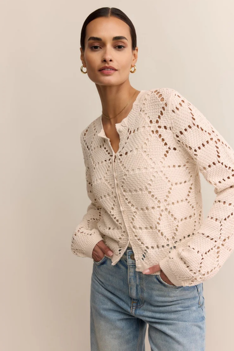 Gray Rosalyn Sweater Cardigan Cardigan