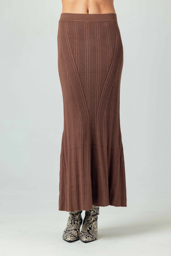 Light Gray Sana Skirt Midi Skirt