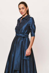 Antique White Jordana Shirt Maxi Dress Maxi Dress