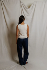 Dark Gray Kendra Brushed Sweater U-Neck Tank Tank