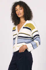 Dark Slate Gray Sasha Cardigan Sweater in Golden Horizon Sweater