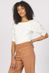 Misty Rose Kera Mixed Media Top Top